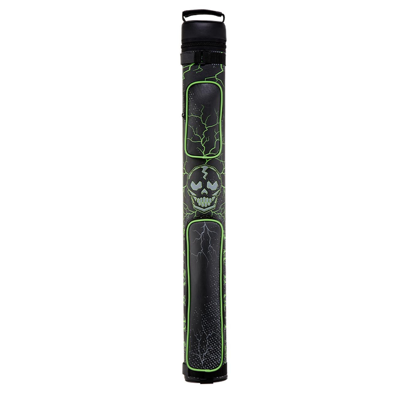 Eight Ball Mafia Green Skull Pool Cue Case - 2x2 - FCI Billiards