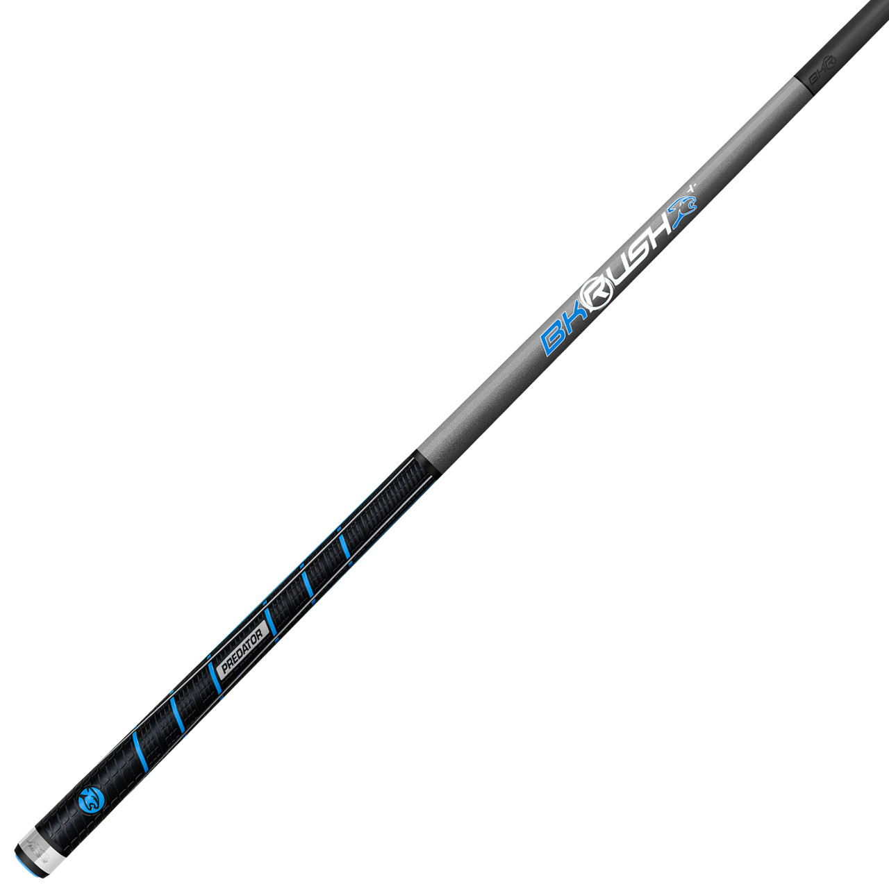 Predator BK Rush Plus Tempest Grey Jump/Break Cue - Sport Wrap