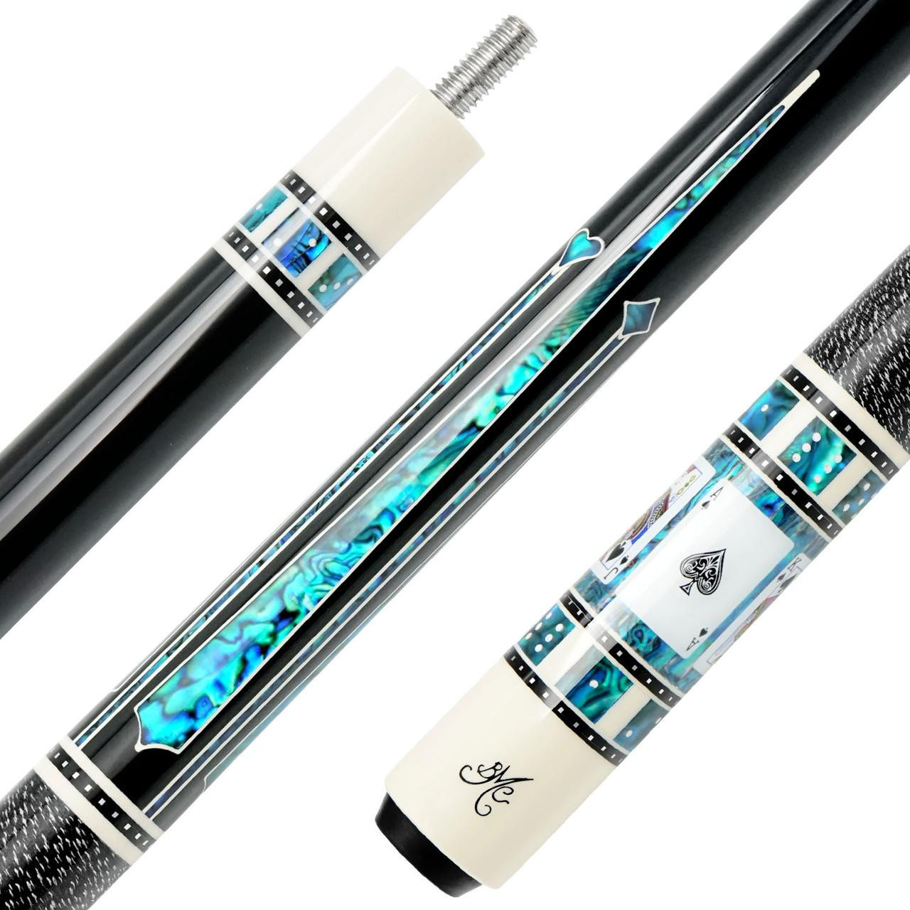 Meucci BMC Casino 3 Pool Cue - Black With Spades - FCI Billiards