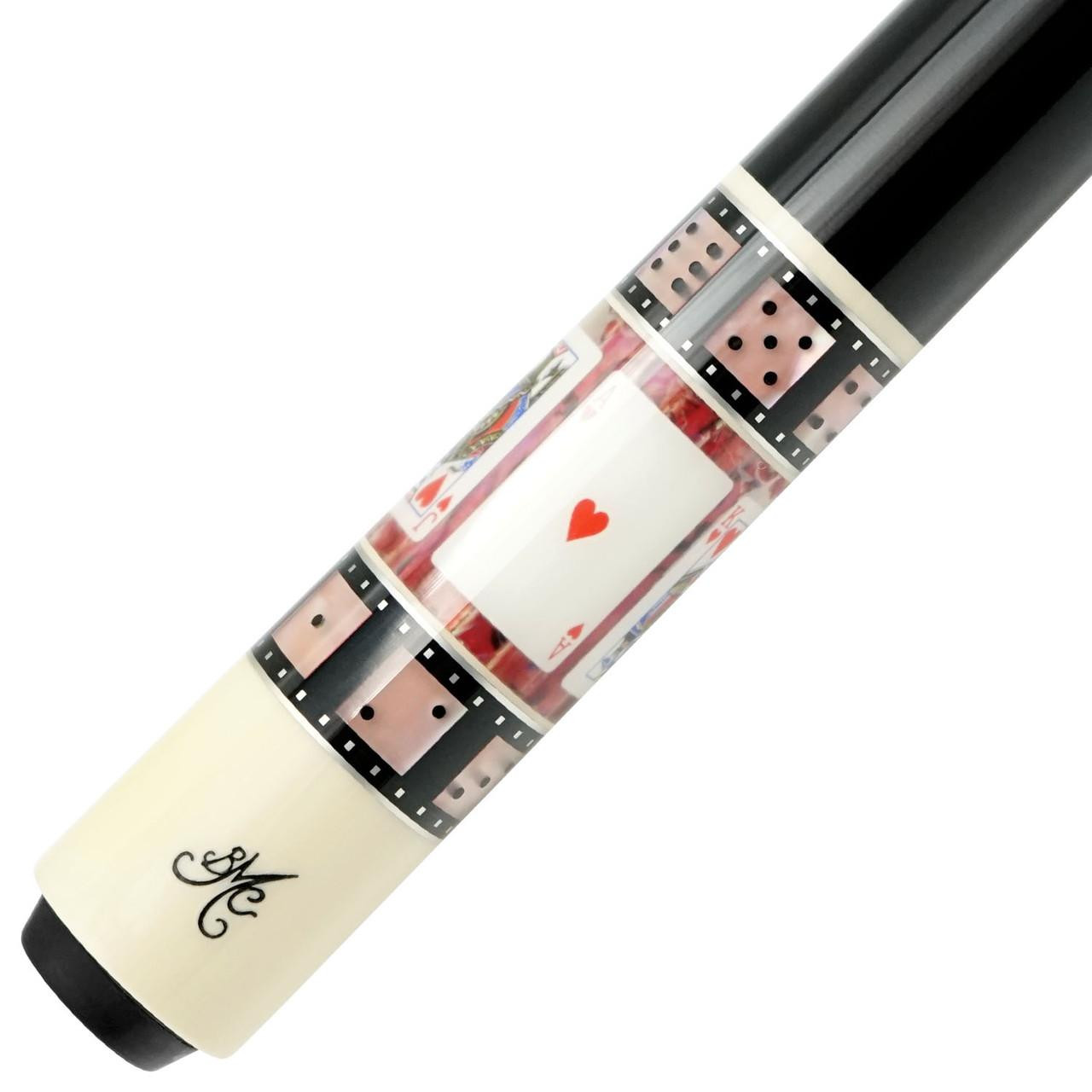Meucci BMC Casino 9 Pool Cue - Black With Hearts - FCI Billiards