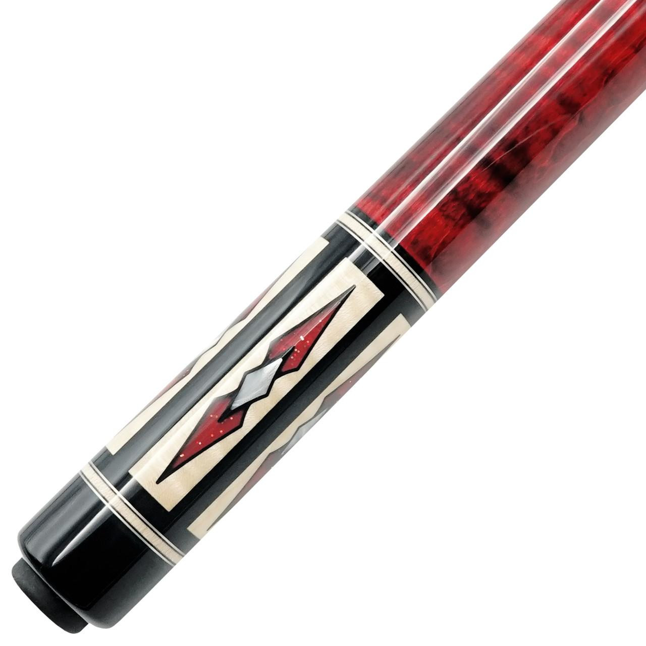 Pechauer Pro Series Custom Cue - P11-N - Custom Red Colorway