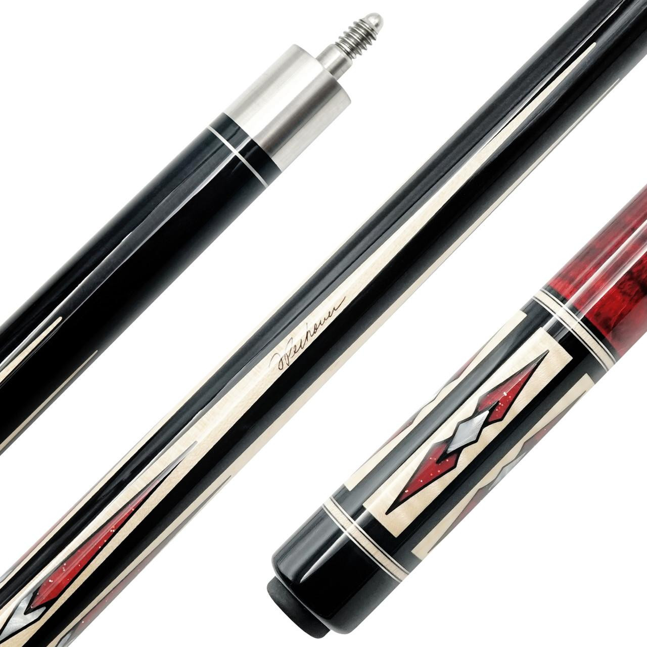 Pechauer Pro Series Custom Cue - P11-N - Custom Red Colorway