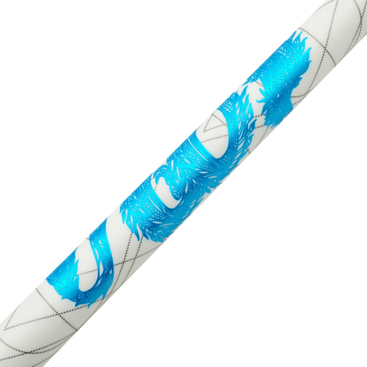 KODA White/Blue Dragon Pool Cue - KDV15-WBL - FCI Billiards