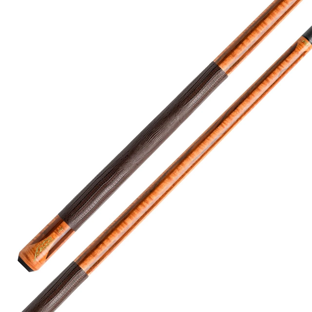 Predator P3 Aura Golden Curly Maple & Bocote Pool Cue - Leather Wrap