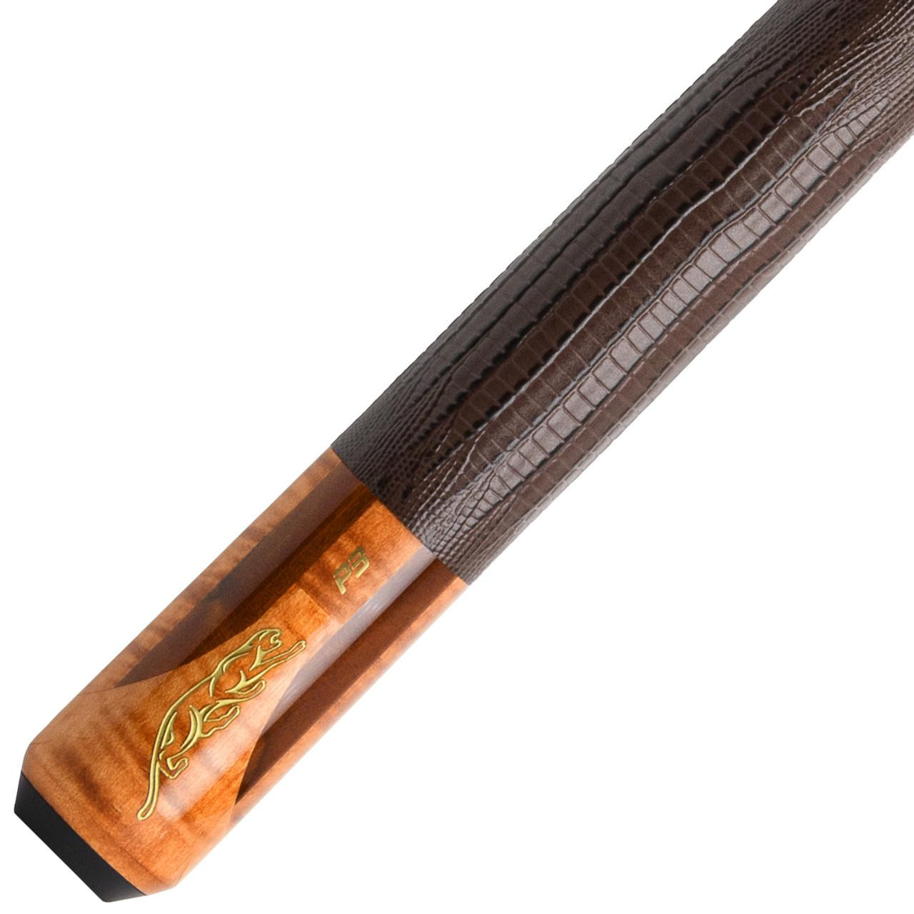 Predator P3 Aura Golden Curly Maple & Bocote Pool Cue - Leather Wrap
