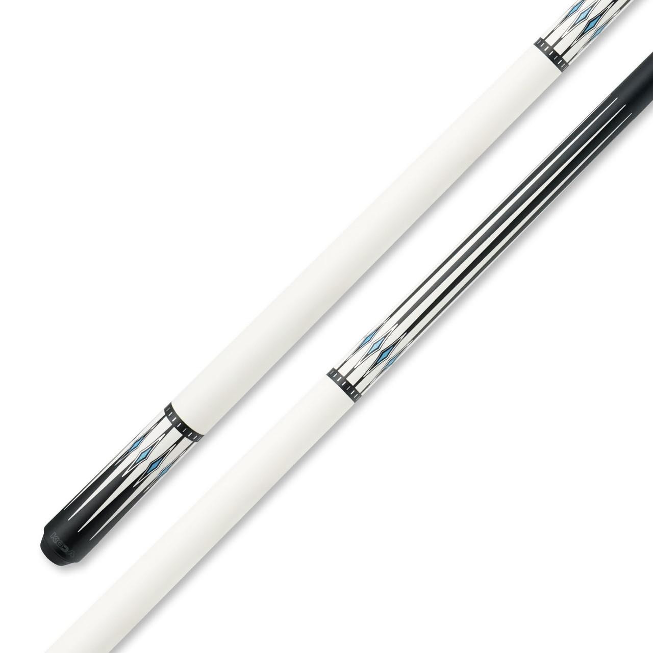 HOW CUE シルバー上下8剣ターコイズリング最上位モデル みりんいろ！ KODA KD55 Pool Cue – Black Birdseye Maple with Blue Inlays