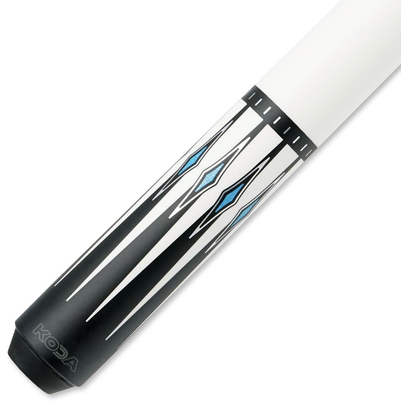 KODA KD55 Pool Cue – Black Birdseye Maple with Blue Inlays