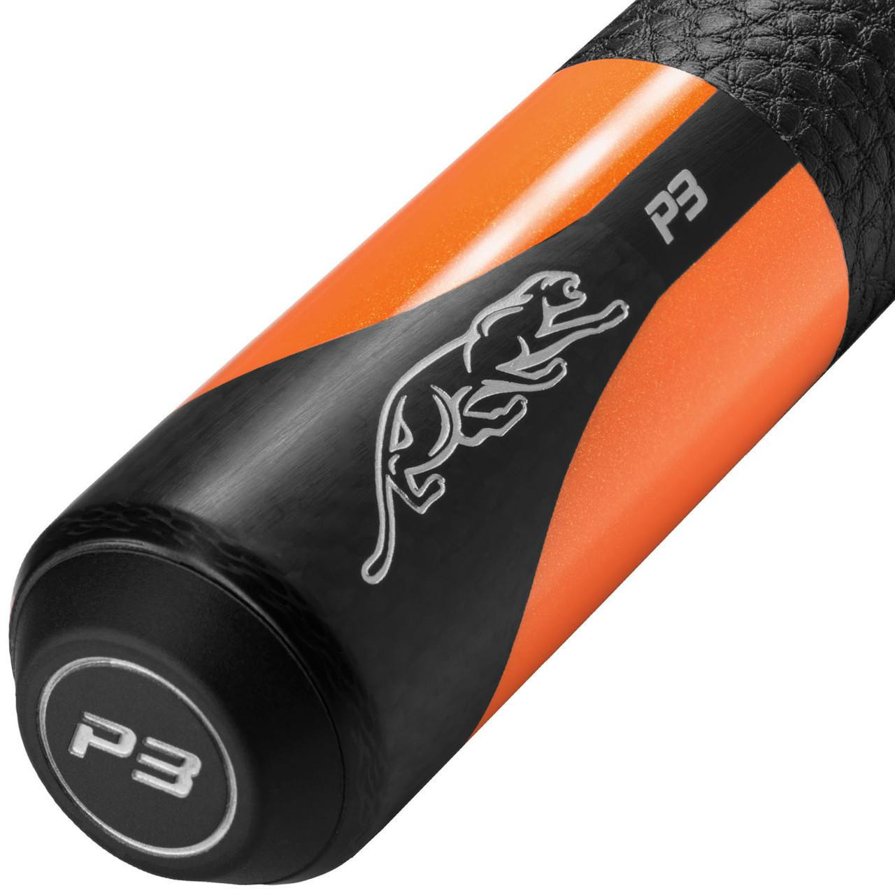 Predator P3 Orange Flare Pool Cue - Leather Wrap