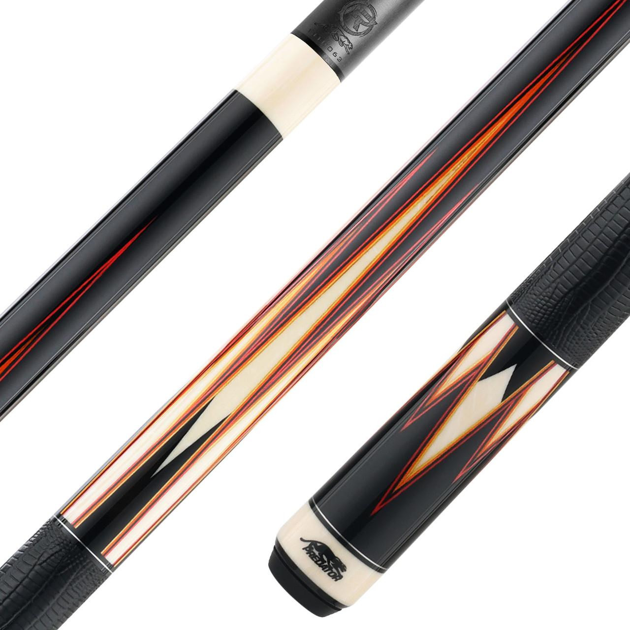 ビリヤード Play cue predator Predator Truesplice 16 Red and Orange With Leather Wrap