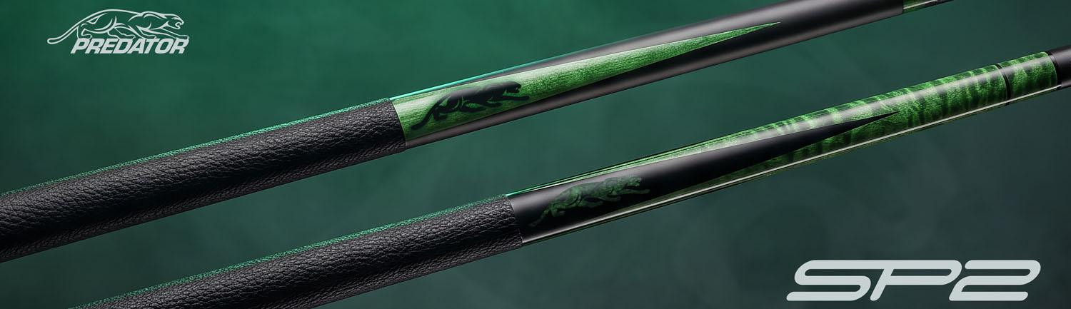 Predator SP2 Green Stain Curly Maple Cues