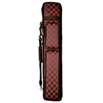 Instroke Soft Burgundy Horse Hair Pool Cue Case - 4x8 - Full Case Front