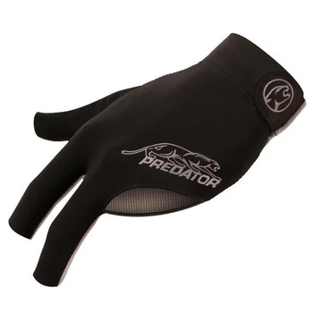 Predator Second Skin Black and Gray Pool Glove - Left Hand - Top