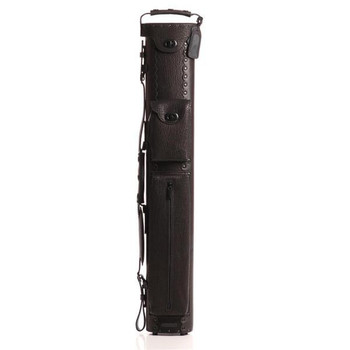 Instroke Shark Skin Leather Pool Cue Case - 2x2 All-Black - Front Instroke Shark Skin Leather Pool Cue Case - 2x2 All-Black - Front