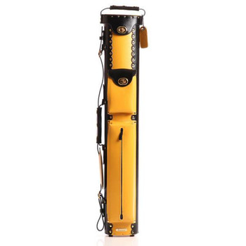 Instroke 2x4 Geo Black and Yellow Pool Cue Case - Front Instroke 2x4 Geo Black and Yellow Pool Cue Case - Front