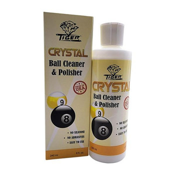 Tiger Crystal Pool Ball Cleaner and Polisher - Bottle and Package Tiger Crystal Pool Ball Cleaner and Polisher - Bottle and Package