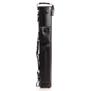 Instroke Leather Cowboy All Black Pool Cue Case - 2x2 - Front Instroke Leather Cowboy All Black Pool Cue Case - 2x2 - Front