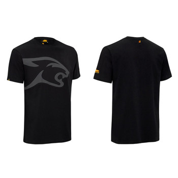 Predator Cat Logo T-Shirt - Grey - Front and Back Predator Cat Logo T-Shirt - Grey - Front and Back