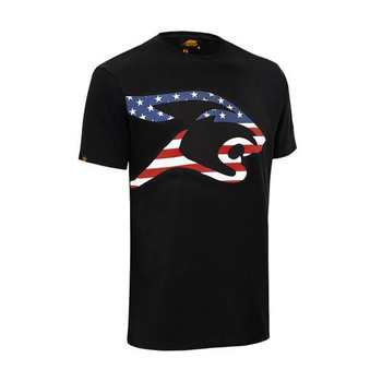 Predator Cat Logo T-Shirt - Red, White and Blue - Front Predator Cat Logo T-Shirt - Red, White and Blue - Front