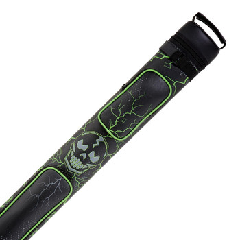 Eight Ball Mafia Green Skull Pool Cue Case - 2x2 - Detail Eight Ball Mafia Green Skull Pool Cue Case - 2x2 - Detail