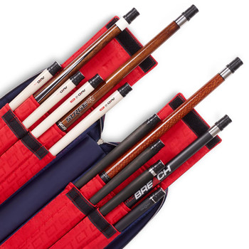 Cuetec Pro Line Soft Pool Cue Case Blue - 4x8 - Open With Cues Cuetec Pro Line Soft Pool Cue Case Blue - 4x8 - Open With Cues