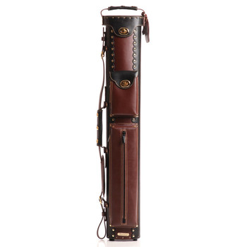 Instroke Leather Cowboy Black and Brown Pool Cue Case - 3x5 - Front Instroke Leather Cowboy Black and Brown Pool Cue Case - 3x5 - Front