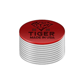 Tiger Laminated Leather Cue Tip - Tip Tiger Laminated Leather Cue Tip - Tip