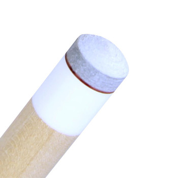 Tiger Laminated Leather Cue Tip - Tip Installed Tiger Laminated Leather Cue Tip - Tip Installed