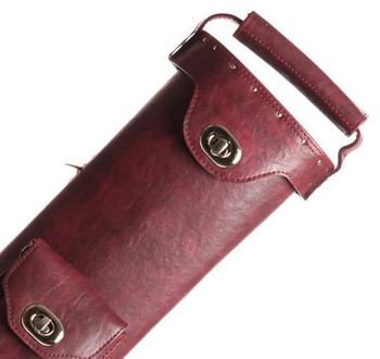 Instroke 3x7 Premier Burgundy Cue Case - Detail Instroke 3x7 Premier Burgundy Cue Case - Detail