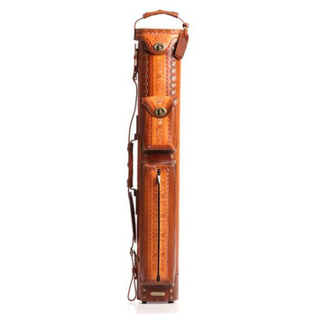 Instroke Saddle Brown Airbrushed D06 Pool Cue Case - 2x4 - Front Instroke Saddle Brown Airbrushed D06 Pool Cue Case - 2x4 - Front