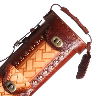 Instroke Saddle Model D Pool Cue Case - 2x4 - Detail Instroke Saddle Model D Pool Cue Case - 2x4 - Detail