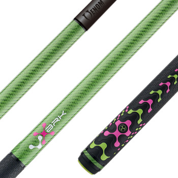 Poison VX Break/Jump Cue with Venom Carbon Fiber Shaft - Green and Pink - Detail