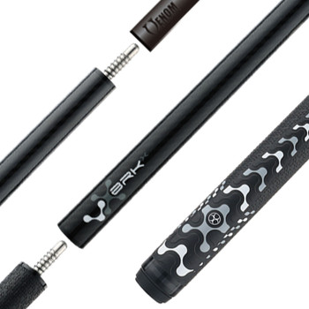 Poison VX Break/Jump Cue with Venom Carbon Fiber Shaft - Black and Gray - 3 Piece Break and Jump