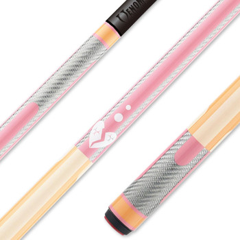 Poison Candy Pool Cue with Carbon Fiber Shaft - Peach/Pink - Detail
