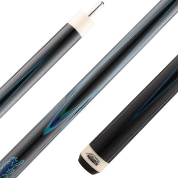 Predator Double Butterfly Teal/Purple/Green Pool Cue - Detail