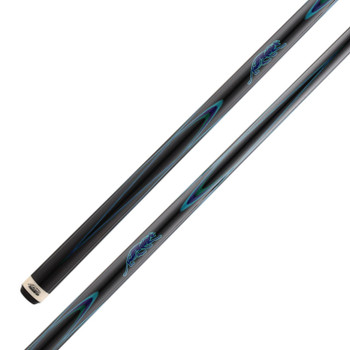 Predator Double Butterfly Teal/Purple/Green Pool Cue - Butt Sleeve and Forearm