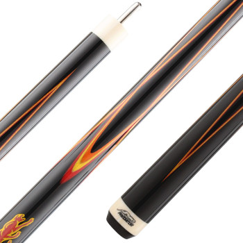 Predator Double Butterfly Red/Yellow/Orange Pool Cue - Detail