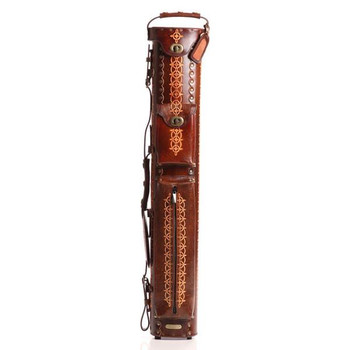 Instroke Saddle Brown Hand Painted D05 Pool Cue Case - 3x5 - Front Instroke Saddle Brown Hand Painted D05 Pool Cue Case - 3x5 - Front