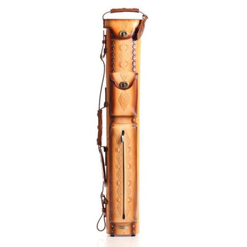 Instroke 3x7 Saddle Brown Airbrushed D03 Pool Cue Case - Front Instroke 3x7 Saddle Brown Airbrushed D03 Pool Cue Case - Front