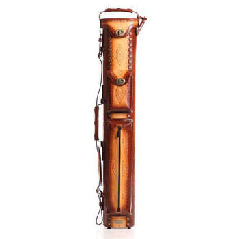 Instroke 3x7 Saddle Brown Airbrushed D04 Pool Cue Case - Front Instroke 3x7 Saddle Brown Airbrushed D04 Pool Cue Case - Front