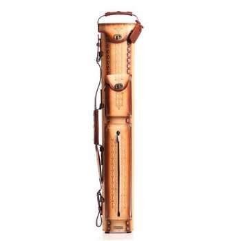 Instroke 3x7 Saddle Brown Airbrushed D05 Pool Cue Case - Front Instroke 3x7 Saddle Brown Airbrushed D05 Pool Cue Case - Front