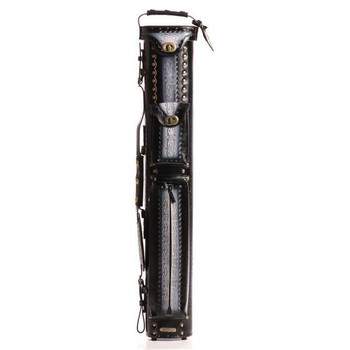 Instroke 3x7 Saddle Black Airbrushed D06 Pool Cue Case - Front Instroke 3x7 Saddle Black Airbrushed D06 Pool Cue Case - Front