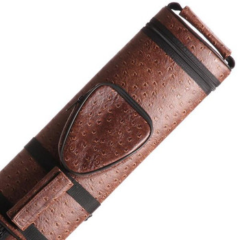 Apex Pool Cue Case 3x5 - Brown Ostrich - Detail Apex Pool Cue Case 3x5 - Brown Ostrich - Detail