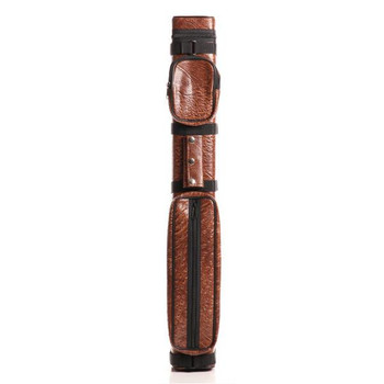Apex Pool Cue Case 3x6 - Brown Ostrich - Front Apex Pool Cue Case 3x6 - Brown Ostrich - Front