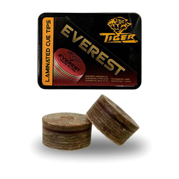 Tiger Everest Leather Cue Tip - Front Tiger Everest Leather Cue Tip - Front