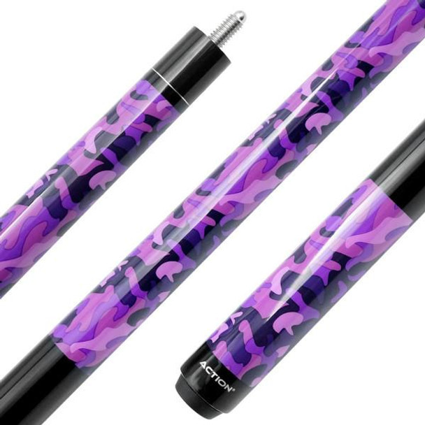 Action IMP36 Purple Camo Pool Cue design