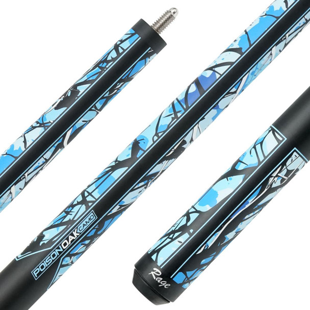 Rage RGCB Blue Poison Oak Camo Pool Cue - Detail