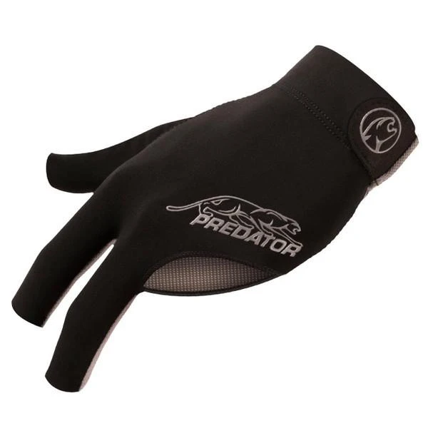 Predator Second Skin Black and Gray Pool Glove - Left Hand - Top