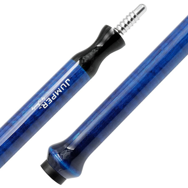 Jacoby Blue Curly Maple - Jump Cue - Detail