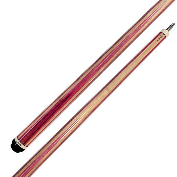 Jacoby Custom Cue - Laminated Pink and Natural Maple - Butt Sleeve and Forearm