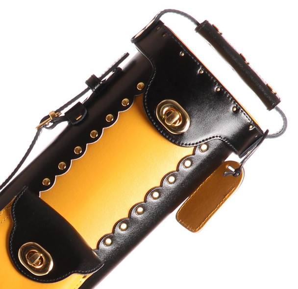  Instroke 2x3 Pool Cue Case - Geo Yellow 